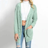 Damen Strickcardigan mit gemütlicher Oversized-Passform und Taschen WW