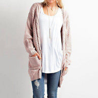 Damen Strickcardigan mit gemütlicher Oversized-Passform und Taschen WW