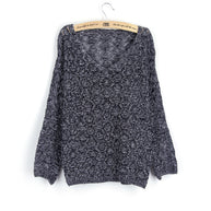 Damen Strickpullover mit V-Ausschnitt und luftiger Lochstruktur WW
