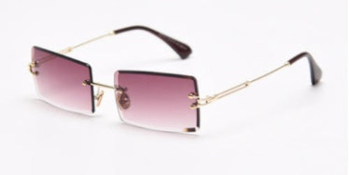 WW | Modische Rechteckige Sonnenbrille Im Retro Stil