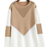 Damen Strickpullover mit strukturiertem Oberteil und modernem Schnitt WW