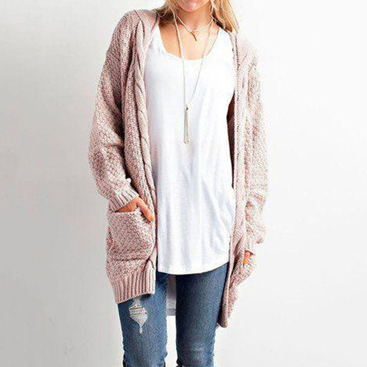 Damen Strickcardigan mit gemütlicher Oversized-Passform und Taschen WW