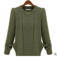 Damen Strickpullover mit strukturierter Oberfläche und seitlichen Taschen WW