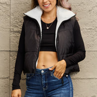 WW | Zip-Up Drawstring Puffer Weste