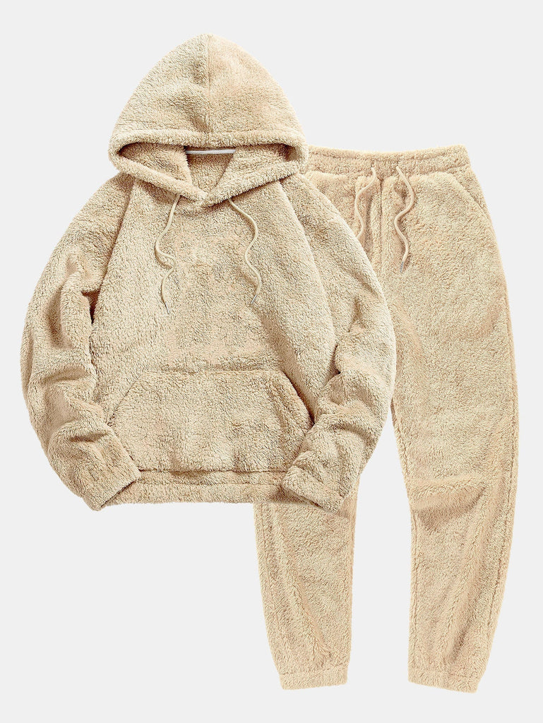 WW | Gemütliches Teddy-Set mit Kapuze und Jogginganzug für Frauen