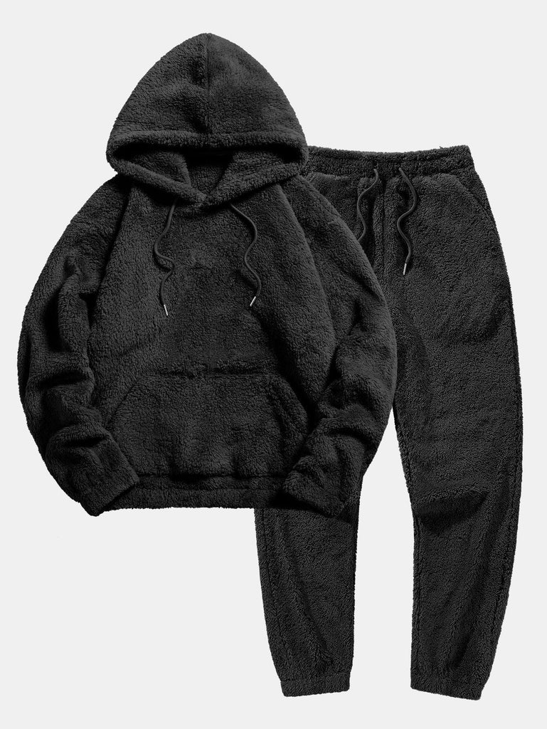 WW | Gemütliches Teddy-Set mit Kapuze und Jogginganzug für Frauen