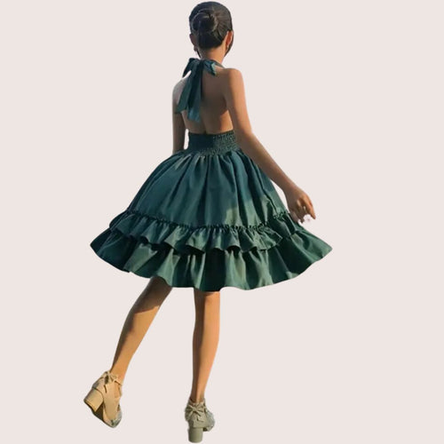 W&W Mode | Romantisches Rüschenkleid mit Schleifenkragen