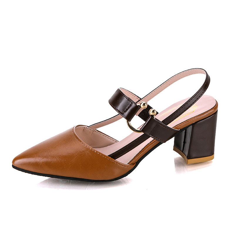 Damen Slingback Pumps mit elegantem Blockabsatz und modischem Riemendesign WW