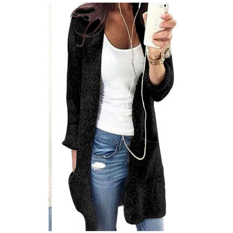 Damen Strickcardigan mit tiefen Taschen und lässigem Schnitt WW
