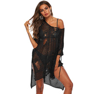 Damen Strandponcho aus leichtem Häkelmaterial WW