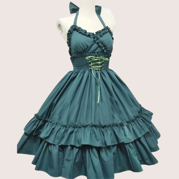 W&W Mode | Romantisches Rüschenkleid mit Schleifenkragen