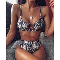 WW - Leoparden-Bikini mit hoher Taille