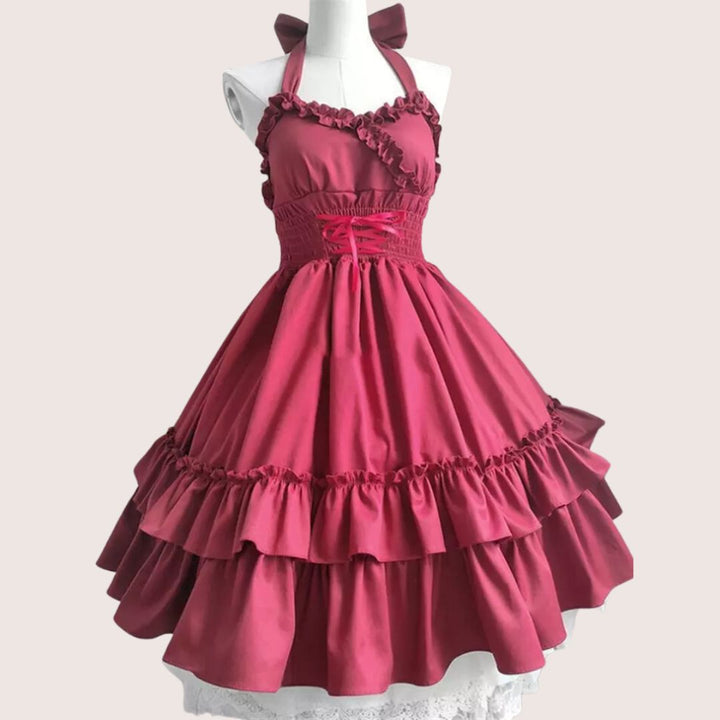 W&W Mode | Romantisches Rüschenkleid mit Schleifenkragen