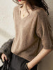 WW | Luxurious soft cashmere V-neck sweater for women
