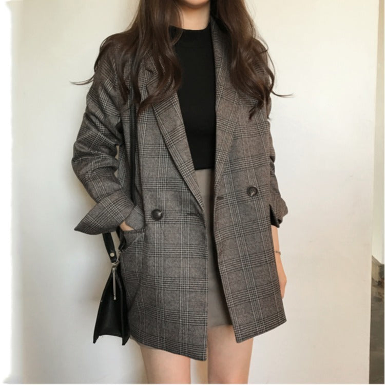 WW | blazer mit karierter jacke