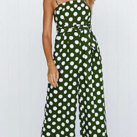 Damen Jumpsuit mit weitem Bein und dekorativem Bindegürtel WW