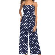 Damen Jumpsuit mit weitem Bein und dekorativem Bindegürtel WW