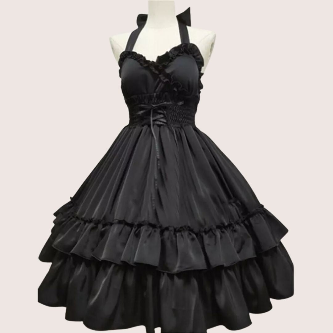 W&W Mode | Romantisches Rüschenkleid mit Schleifenkragen