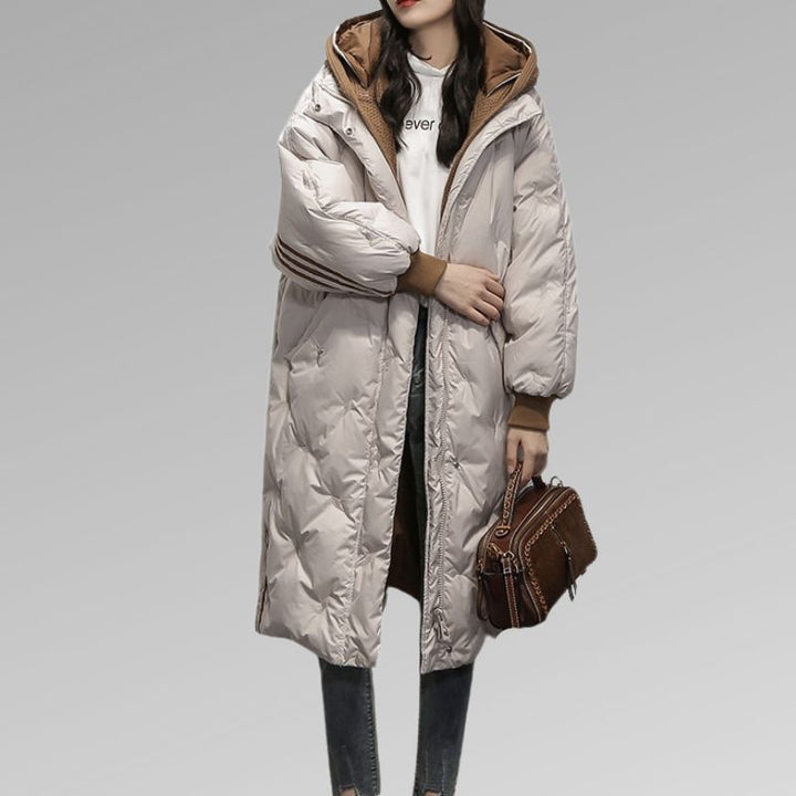 W&W Mode | Langer Mantel für Damen, warm und stilvoll