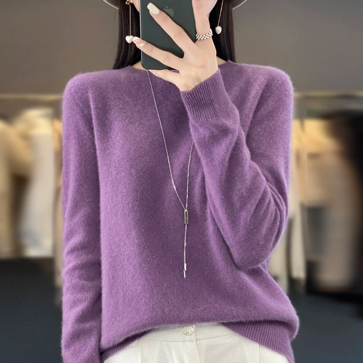 W&W Mode | Cashmere Pullover Damen Stilvoller Rundhals, Weich & Komfortabel