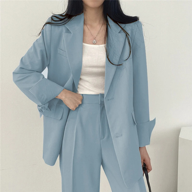 WW | Langer Damenblazer mit Breitem Revers und Relaxter Passform