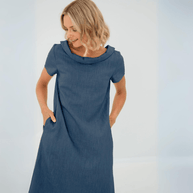 WW | Lässiges Leinenkleid Für Damen