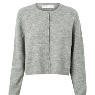 WW | Bunter Unifarbener Damen-Cardigan