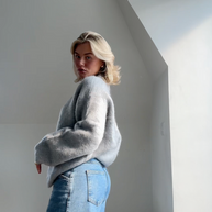 WW | Mohair Mischpullover mit Rundhalsausschnitt