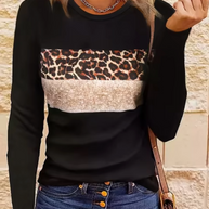 WW | Langarm-T-Shirt mit Leopardenmuster