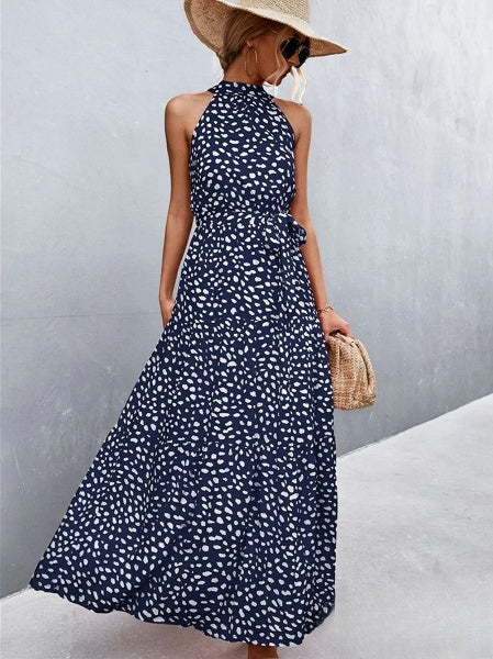 WW | Jumpsuit mit Halsband und Volant Polka-Druck, Bestseller