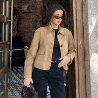 WW | Beige Lederjacke