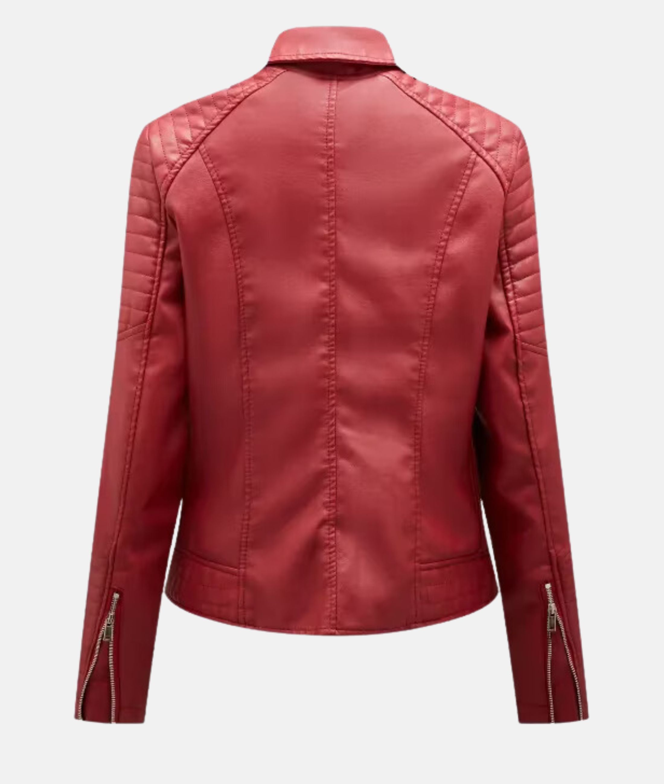 WW | Damen Lederjacke ohne Kapuze - Stilvolle Bikerjacke