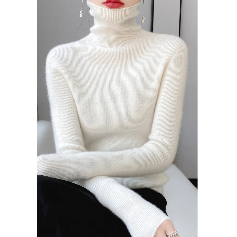 WW | Cashmere Pullover Damen Eleganter Rollkragenpullover aus Luxuswolle