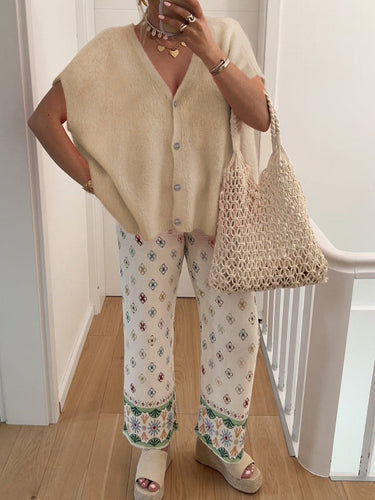 WW | V-Ausschnitt Kurzarm Cardigan