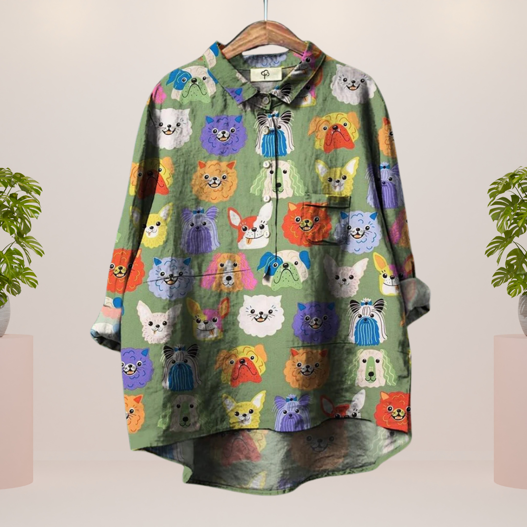 WW | Exklusives Damenhemd mit Kunstdruck