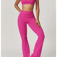 WW | Stylische Fitness Hohe Taille Flare Yoga-Hose