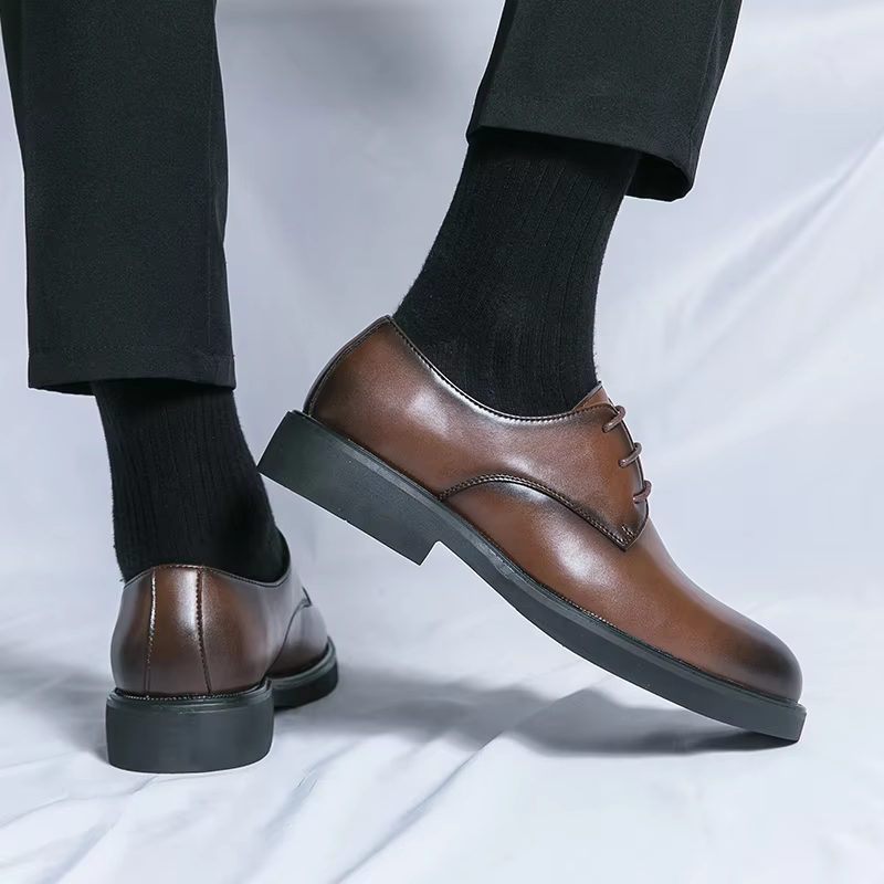 W&W Mode | Elegante Herrenschuhe Aus Leder Mit Schnürung Und Rutschfester Sohle
