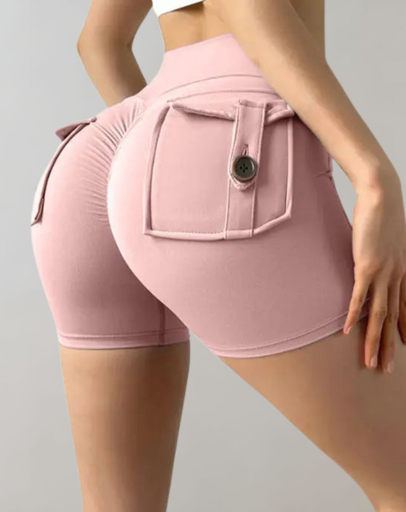 Stella™ Yoga-Shorts mit hoher Taille und Taschen