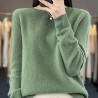 WW | Kaschmir Pullover Damen Runder Ausschnitt Weicher und Eleganter Strickpullover