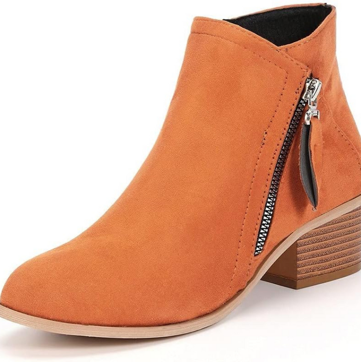 W&W Mode | Damen Wildlederstiefel mit Bequemer Passform und Reißverschluss