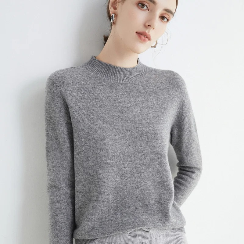 WW | Cashmere Pullover Damen Rundhals Weicher und Leichter Strickpullover