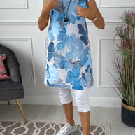 WW | Lässiges Longtop mit Farbenfrohem Blumenprint