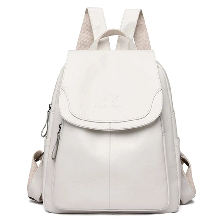 WW | Diebstahlsicherer Lederrucksack Für Stilvolle Frauen