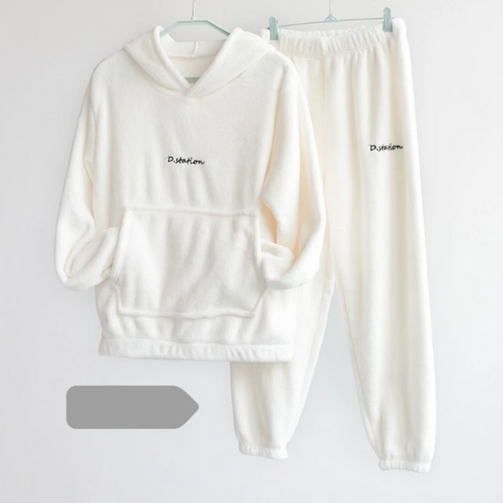 W&W Mode | Bequemer Fleece Hausanzug für Zuhause