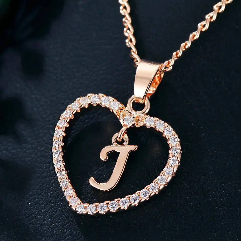 WW | Buchstaben Zirkon Liebe Kette Schmuck Anhänger