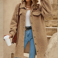 WW | Teddyjacke - bequeme lange Damenjacke