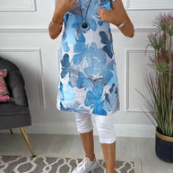 WW | Sommerkleid mit Asymmetrischem Schnitt und Hohem Schlitz