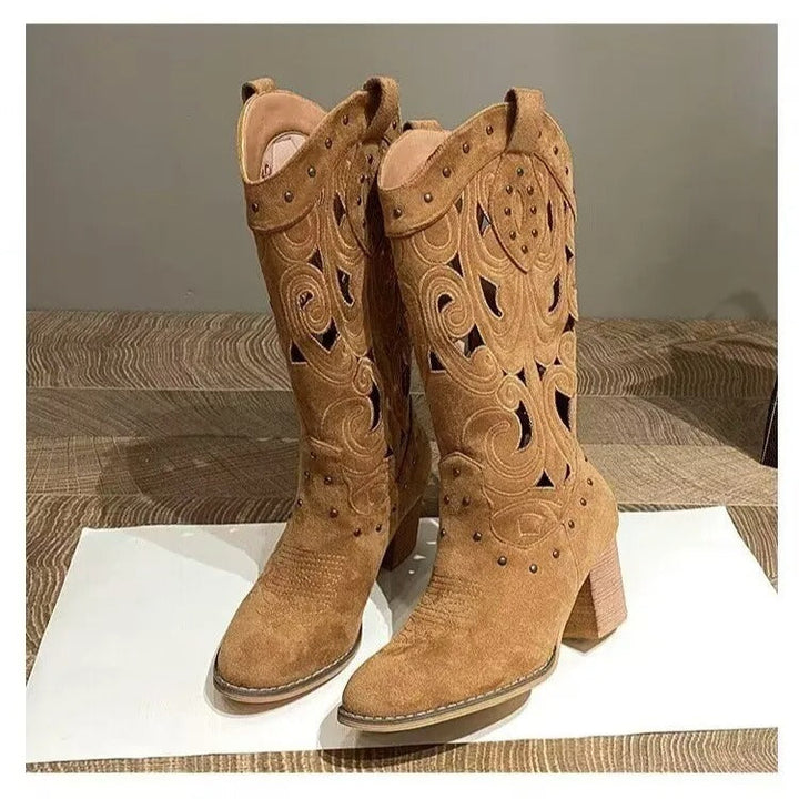 W&W Mode - Bedruckte Cowboystiefel aus Leder