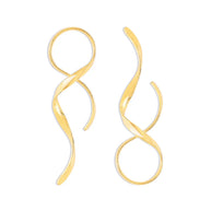 WW | Schlanke Spiral Ohrringe Mit Modernem Design Für Frauen
