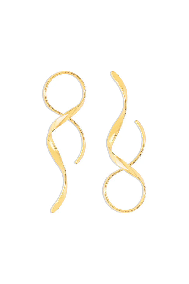 WW | Schlanke Spiral Ohrringe Mit Modernem Design Für Frauen